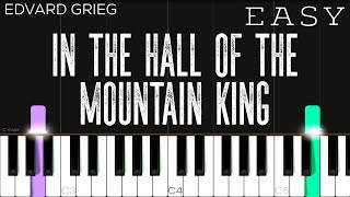 Grieg - In The Hall Of The Mountain King | EASY Piano Tutorial Resimi
