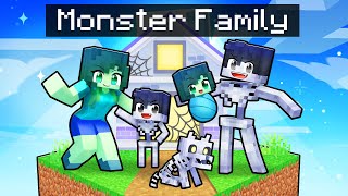 Having a MONSTER FAMILY in Minecraft!