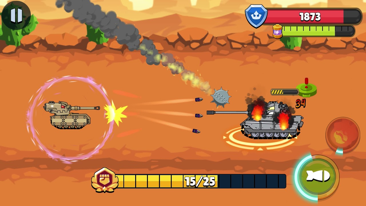 Tiêu diệt Boss trong game xe tăng quái vật 