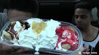 Eating Dairy Queen Banana Split @hodgetwins