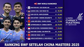 BWF Ranking After China Masters 2025. Men's Doubles Have Changed a Lot #chinamasters2025 #ranking...