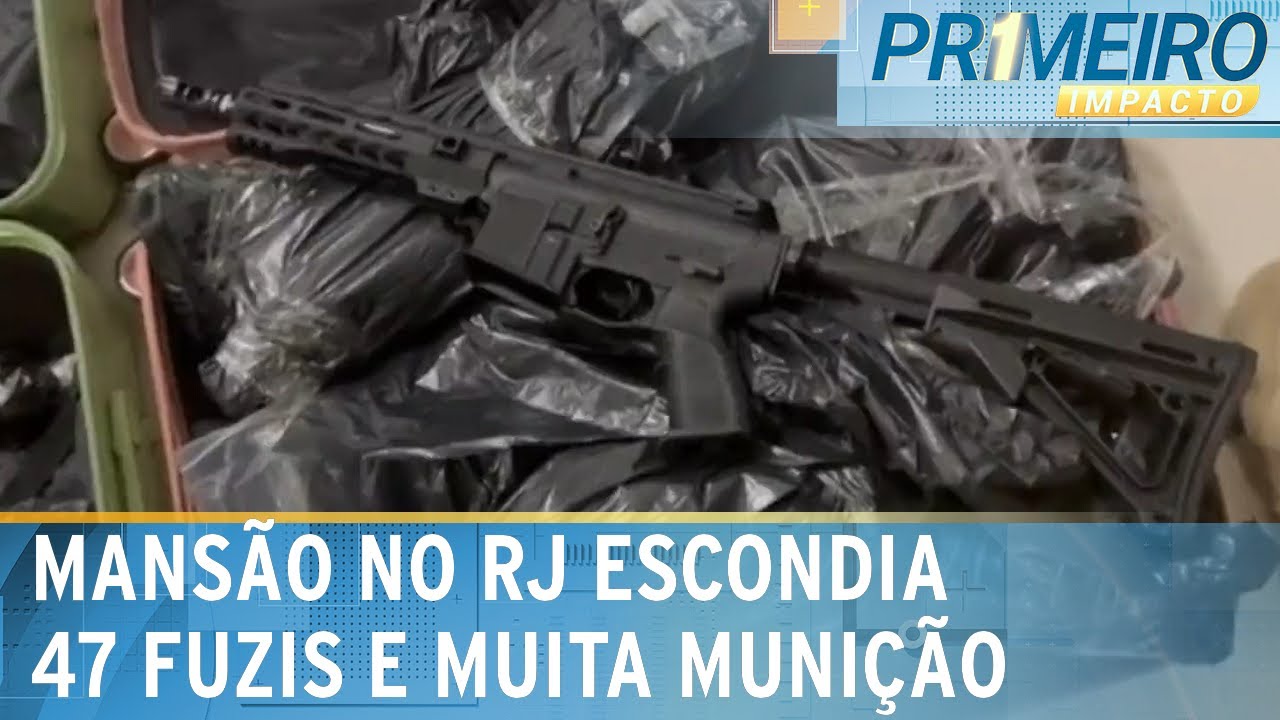 47 fuzis e munição são apreendidos em condomínio de luxo no RJ | Primeiro Impacto (11/10/23)