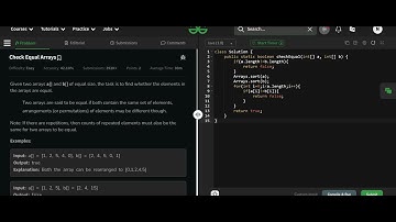 Check Equal Arrays in java