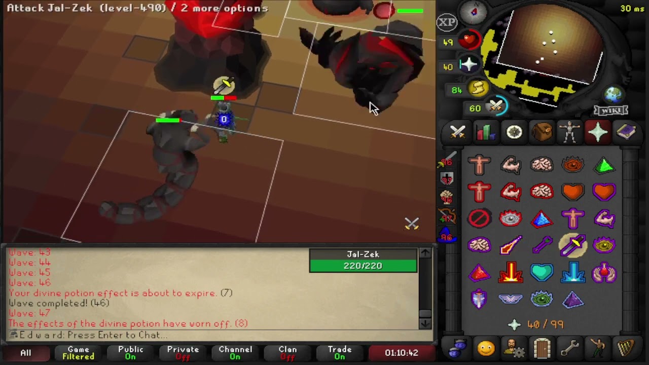 OSRS Inferno - How to fix a same-ticked mager/ranger and melee