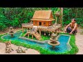 Build Fish Pond Swimming pool around cat house and raising red fish