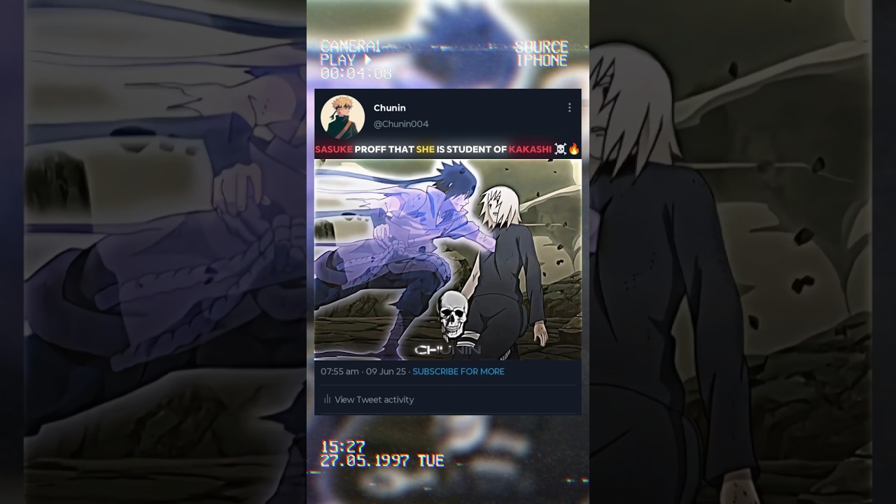 Sasuke Proof That She Is Student of Kakashi ☠️ 