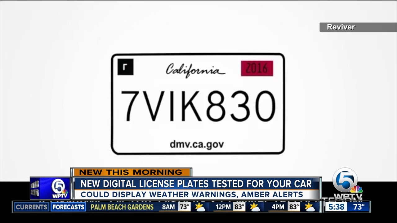 Digital License Plates Coming To Florida Video Palm Beach