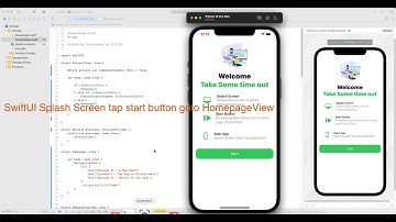 SwiftUI Splash Screen tap start button goto HomepageView