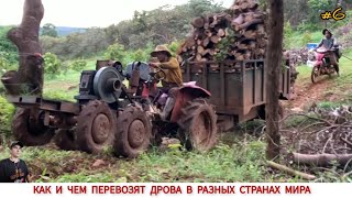 КАК И ЧЕМ ВОЗЯТ ДРОВА В РАЗНЫХ СТРАНАХ МИРА #6 / TRANSPORTATION OF FIREWOOD IN DIFFERENT COUNTRIES