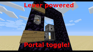 Lever-powered Nether Portal Toggle (1 wide) Minecraft 1.13