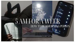 How to be a morning person *tips* | Waking up at 5AM for a week