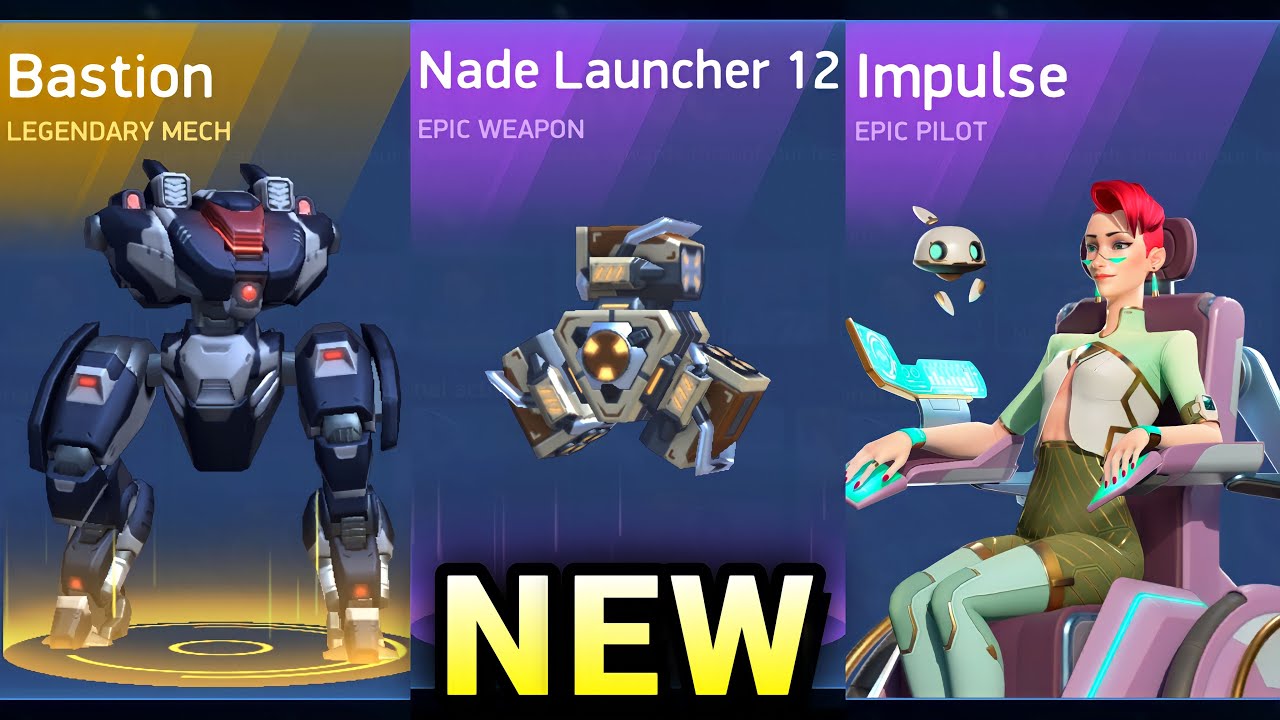 New Mech Bastion New Weapon Nade Launcher New Pilot Impulse Mech