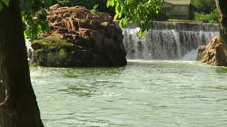 The Riverside walkway in Medicine Park Oklahoma, sure looked very lush with greenery !