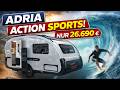 NUR 26.690 € 😱 ADRIA ACTION SPORTS 391 LH – SPORTLICH, LEICHT, GENIAL MINI WOHNWAGEN