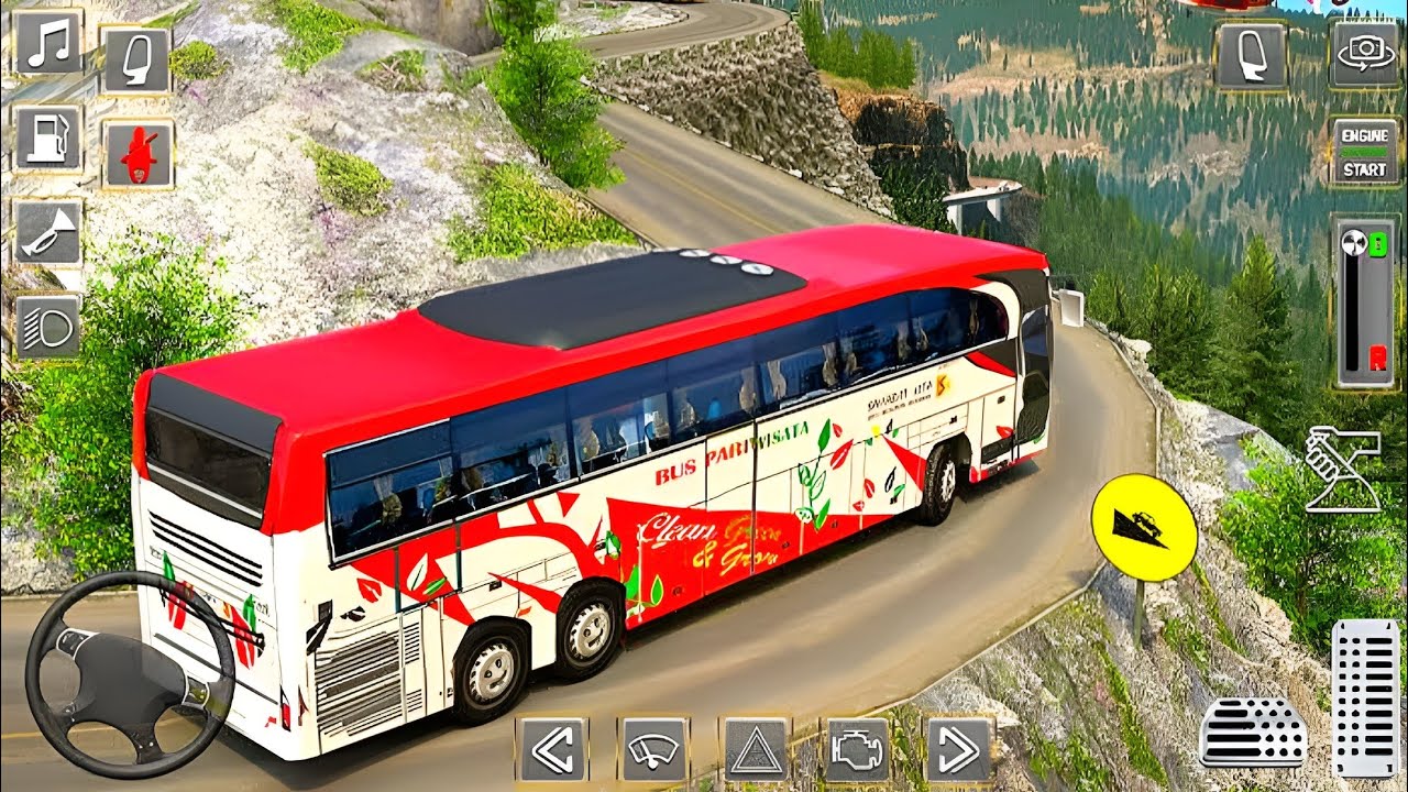 Offroad Real Coach Bus Drive Modern Bus Driving Simulator 3D