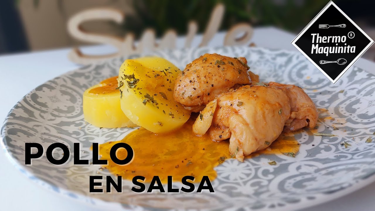 POLLO en salsa con PATATAS con THERMOMIX. Pollo a la catalana