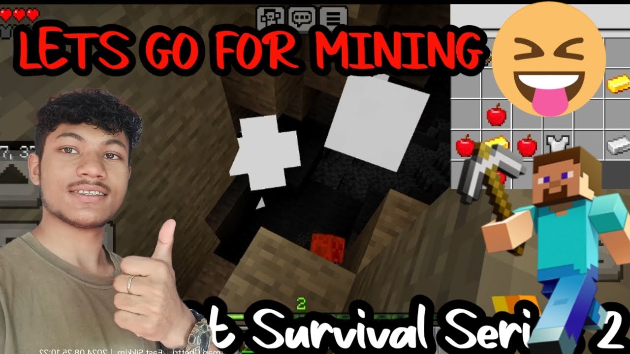 I AM GOING FOR MINING 💯⛏️ MINECRAFT SURVIVAL SERIES PART 2 😃 CREEPERS 👊 ...
