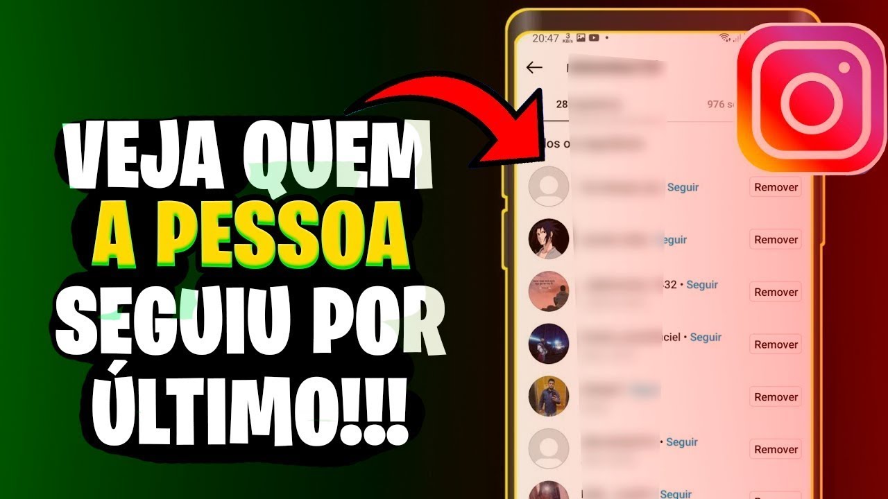 COMO VER QUEM A PESSOA SEGUIU POR ÚLTIMO NO INSTAGRAM? É POSSÍVEL ...