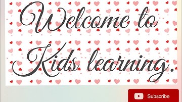 Introduction to Kids learning YouTube channel | Intro video | First video| Kids learning.