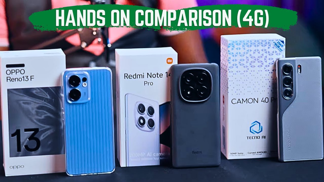 The Ultimate 4G Device Comparison - OPPO Reno 13F vs Xiaomi Redmi Note 14 Pro vs Tecno Camon 40 Pro