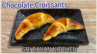 Chocolate Croissants/French Croissants/Croissants recipe in tamil/Homemade Chocolate Croissants