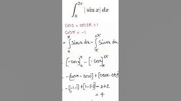 Integral of mod sin x from 0 to 2pi
