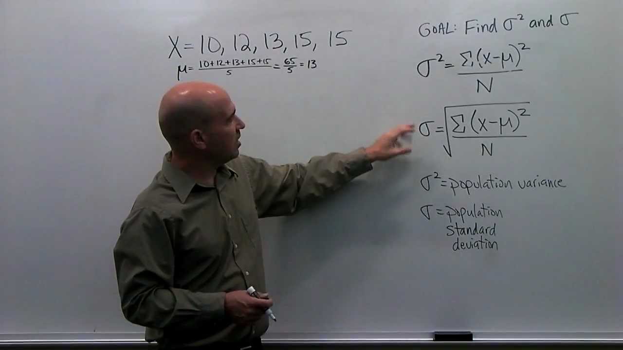 How to Calculate the Population Variance and Standard Deviation - Step by  Step