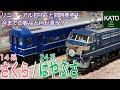 KATO 24系 /14系 寝台特急「さくら・はやぶさ/富士」。ブルートレイン末期時代にEF66、EF81、ED76と繋いで走った異種形式の15両編成をフルを細かくチェックしたら、フルで運転です。