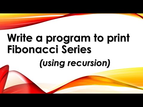 Fibonacci Series using recursion | C++ Program
