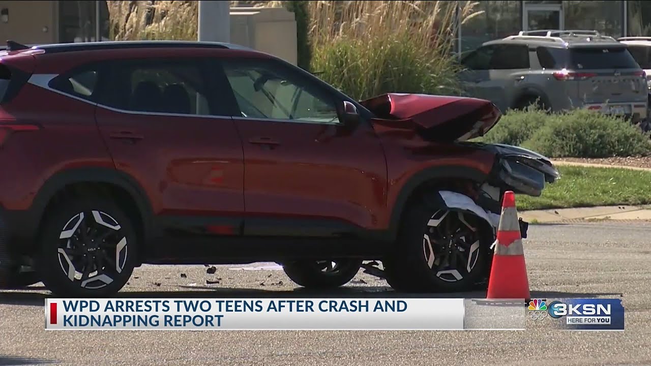 2 teens in custody after chase and crash in NW Wichita - YouTube
