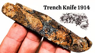 Restoring rusty WW1 Pocket Knife / Trench Knife
