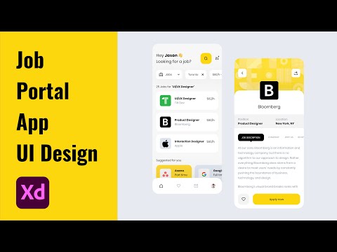 Job Portal App Design | Adobe XD
