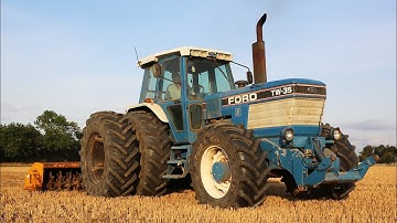 Classic 1987 Ford TW-35 Force II and huge 5m Bomford Dyna-Drive cultivator
