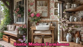 🦢New🦢 CREATING WARMTH & CHARACTER: Updated Beauty of Rustic-Modern Farmhouse Living Home Decor Ideas