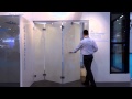Bi-folding frameless doors from ESG featuring ESG Switchable LCD Privacy Glass