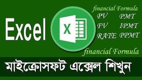 Microsoft Excel Financial Functions (PV, FV, PMT, RATE , NPER, PMT)