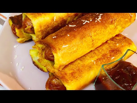 BREAD SAUSAGE ROLL  EASY BREAKFAST BREAD amp EGG RECIPE