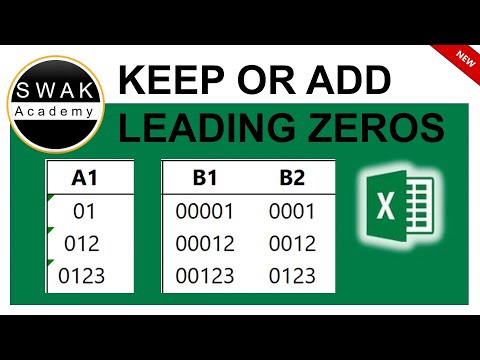 👍 KEEP OR ADD LEADING ZEROS IN EXCEL