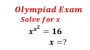 Olympiad Mathematics | Solve for x | x^x^2=16 | Nice Exponential Function