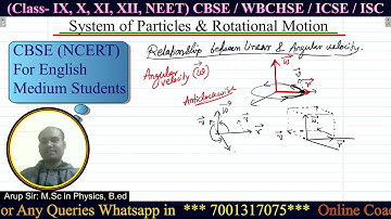 Linear velocity and Angular velocity Relation / Rotational motion From the Basics with ARUP Sir