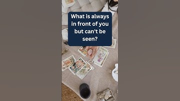 What is always in front of you but can‘t be seen? #shorts #riddles