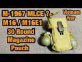 Quipement mlce m1967  pochette pour chargeur m16  m16e1 30 tours vit nam