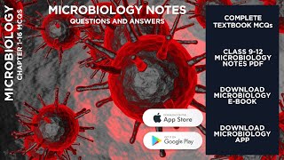 Microbiology Notes Questions Answers | Microbiology Class 12–9 Notes PDF | Ch 1–16 Quiz | e-Book App