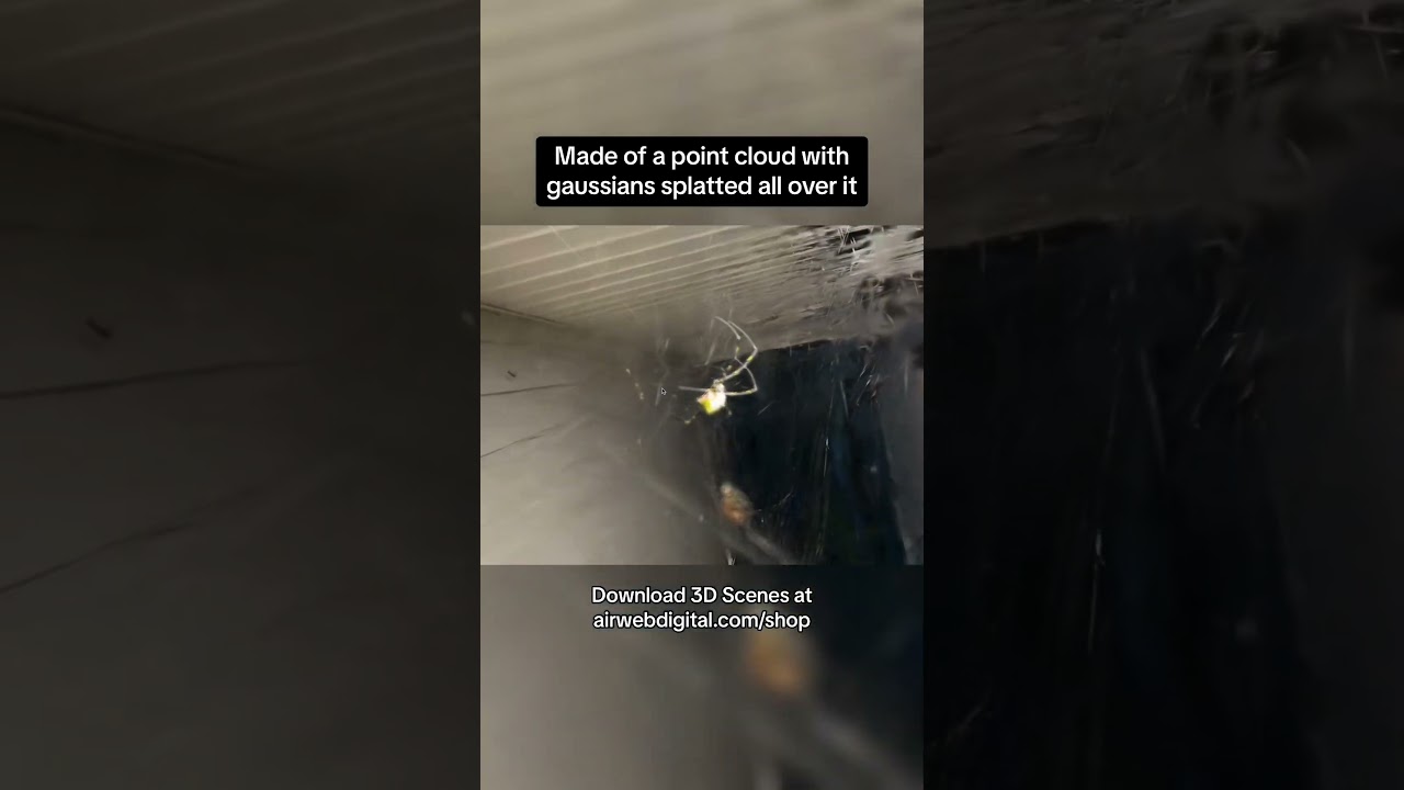 Sleduj Gaussian Splat "Spider Web" | Download at Airweb 3D Shop | Radiance Field 3D Marketplace | NeRF na YouTube Sleduj Gaussian Splat "Spider Web" | Download at Airweb 3D Shop | Radiance Field 3D Marketplace | NeRF na YouTube