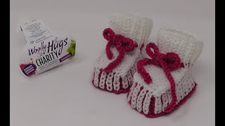 Babyschühchen zweifarbig EINFACH stricken - Woolly Hugs CHARITY