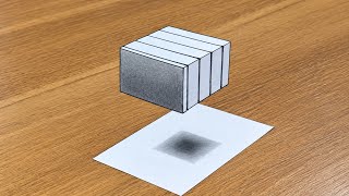 Floating cube 3D Drawing 