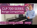 Yamaha CLP700 Clavinova piano series comparison | CLP735 vs CLP745 vs CLP775