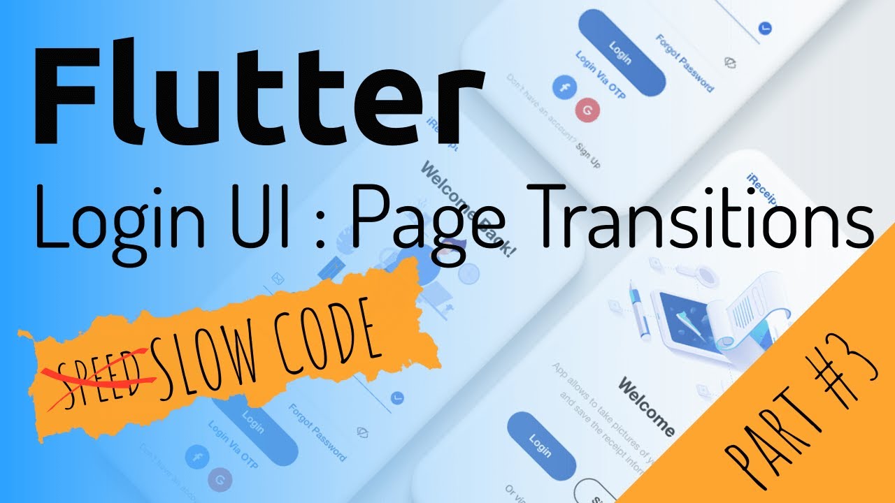 Flutter UI practice. Part 3. Page transitions. Slow code with comments ...