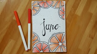 June 2020 Bullet Journal Design |  زيني مذكرتك لشهر يونيو 2020