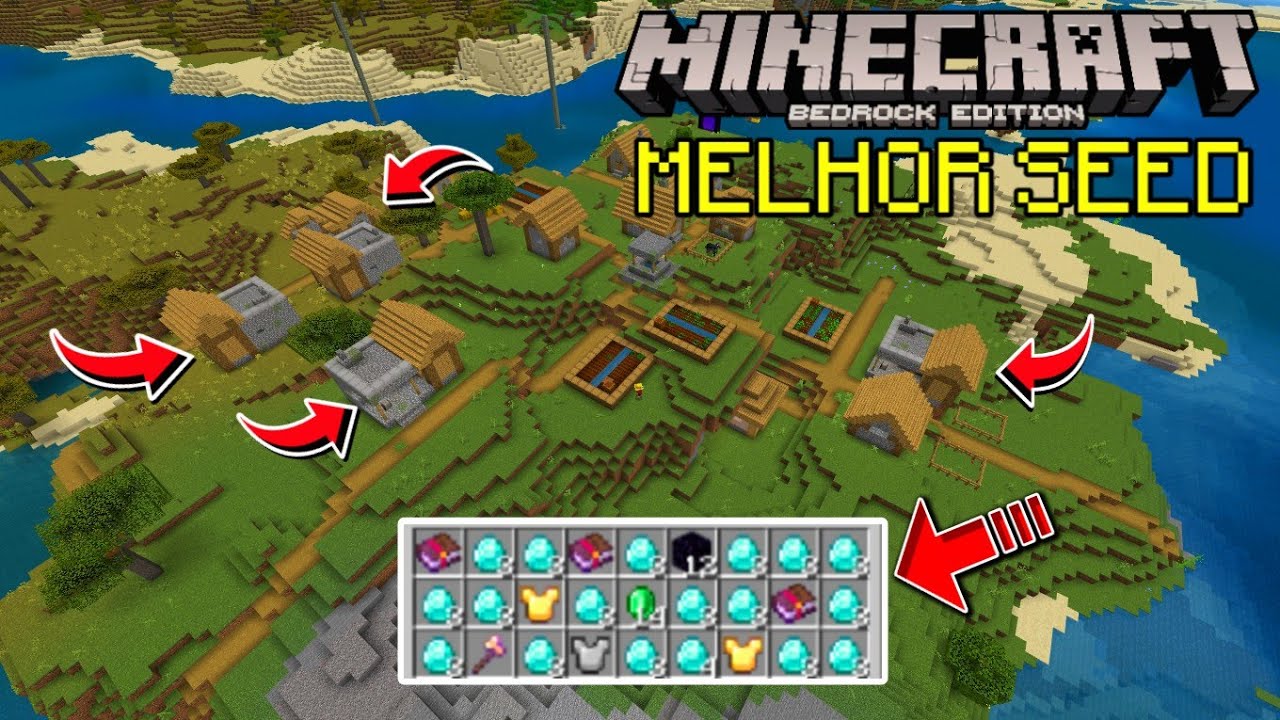 MINECRAFT 1.20 - A MELHOR SEED PARA COMEÇAR A JOGAR (MCPE, Xbox